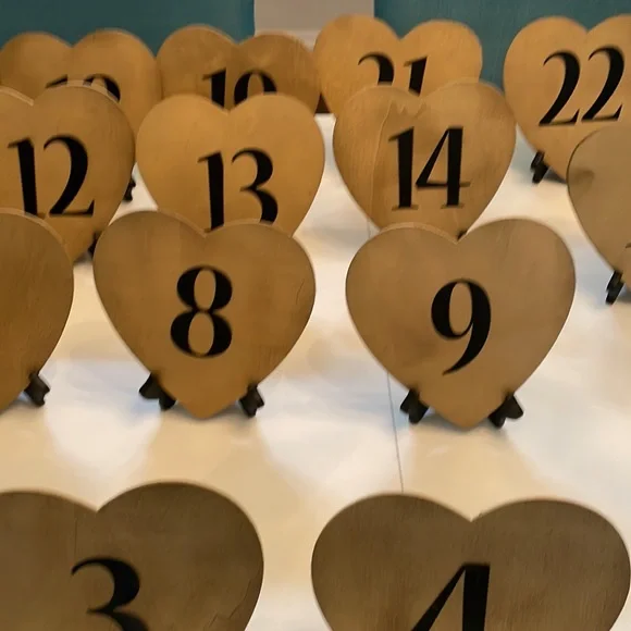 Table Numbers on easels